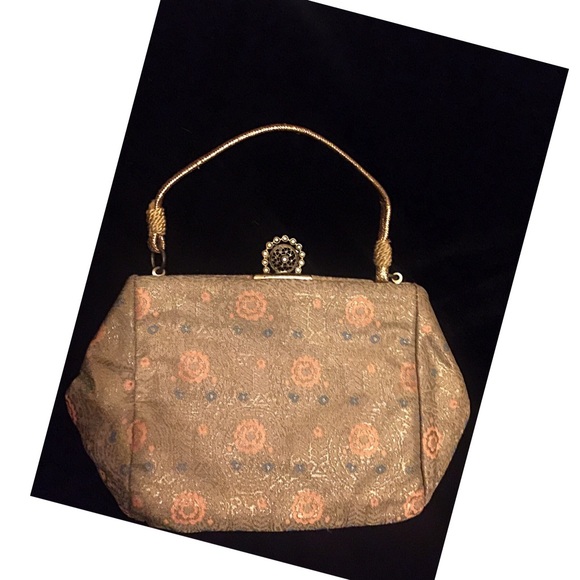 1950s true vintage mini gold clutch bag♥️ - Picture 2 of 8